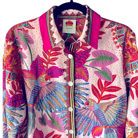 FARM Rio Multicolor Tropical Button Down Shirt - Picture 7 of 16